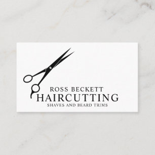 Affärskortet Modern Barber Hair Stylist Scissors Visitkort