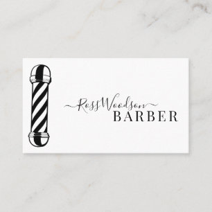 Affärskortet Modern Barber Pole Visitkort