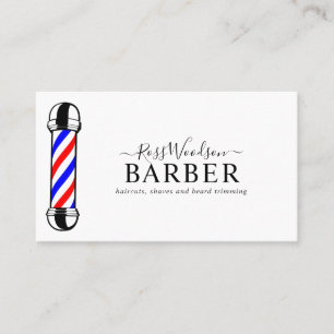Affärskortet Modern Barber Pole Visitkort