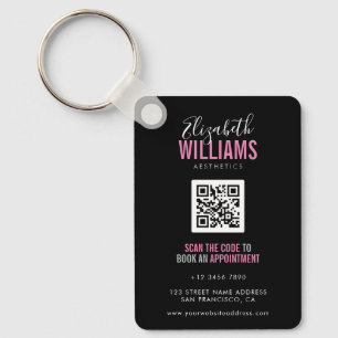 Affärskortet Modern Beauty Salon QR Code Loyalty Nyckelring