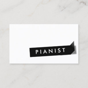 Affärskortet Modern Black Label Pianist Visitkort