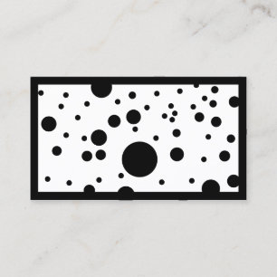 Affärskortet Modern Black & White Dalmatian Spots Visitkort