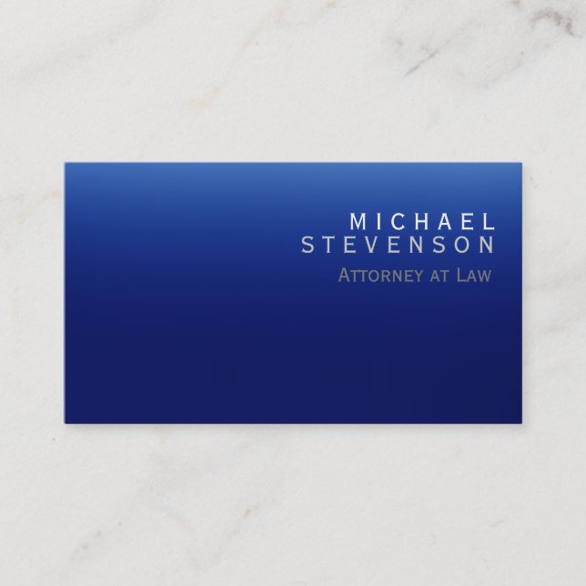 Affärskortet Modern Blue Attorney på Law Visitkort (Framsida)