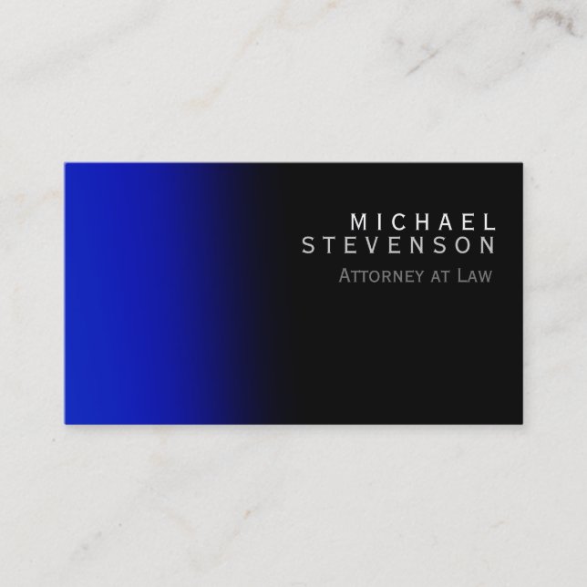 Affärskortet Modern Blue Attorney på Law Visitkort (Framsida)