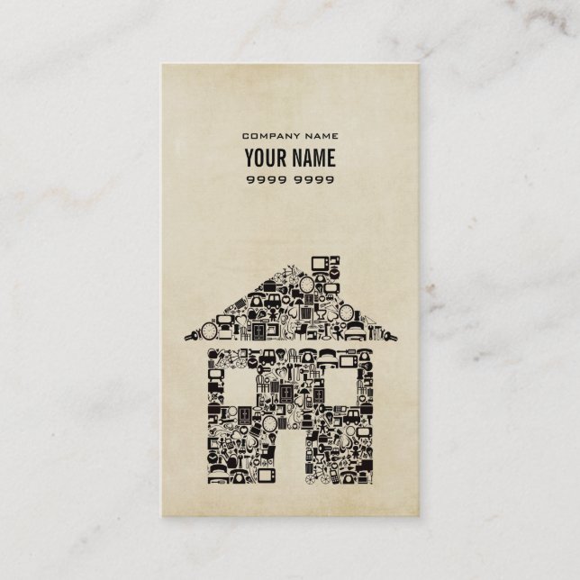 Affärskortet Modern Builder-byggmall Visitkort (Framsida)