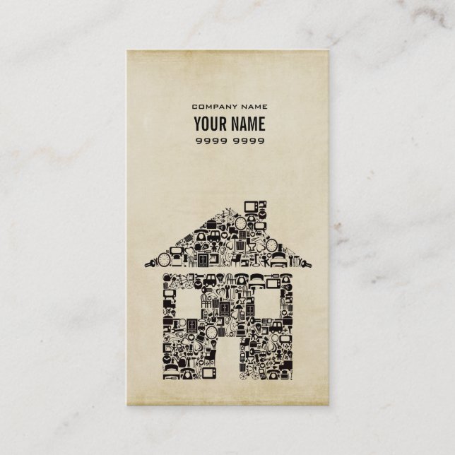 Affärskortet Modern Builder-byggmall Visitkort (Framsida)