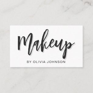 Affärskortet Modern Chic Script Makeup Artist Visitkort