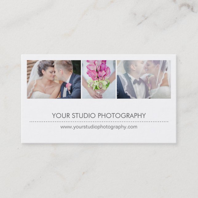 Affärskortet Modern Collage Visitkort (Framsida)