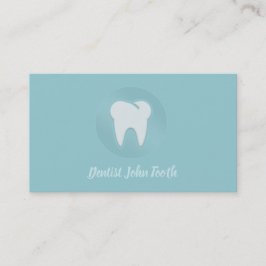 Affärskortet Modern dentist White Tooth Logotyp Tidsbeställning Kort