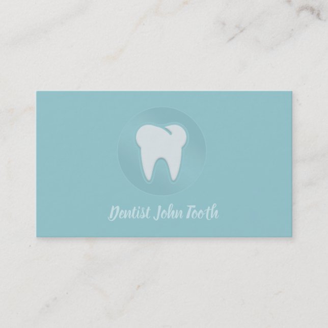 Affärskortet Modern dentist White Tooth Logotyp Tidsbeställning Kort (Framsida)