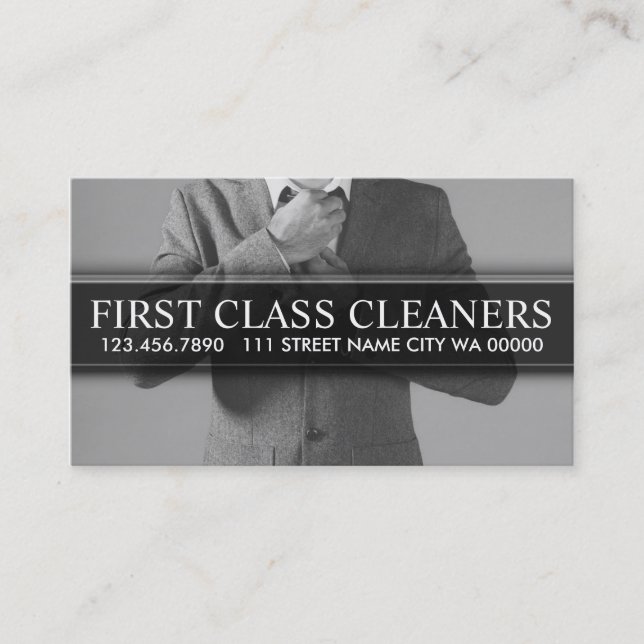 Affärskortet Modern Dry Städning Cleaners Visitkort (Framsida)