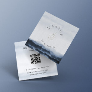 Affärskortet Modern Dusty Blue Ligcape Elegant Fyrkantigt Visitkort