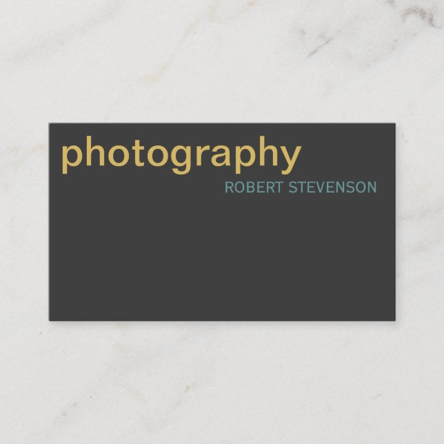 Affärskortet Modern enkel enkel fotografi Visitkort (Framsida)