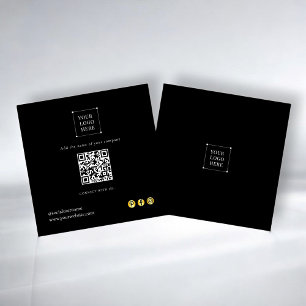 Affärskortet Modern enkel social-mediekod för qr- Fyrkantigt Visitkort