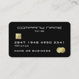Affärskortet Modern Faux Kredit Card Stil Visitkort