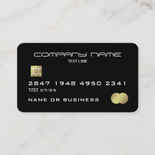 Affärskortet Modern Faux Kredit Card Stil Visitkort