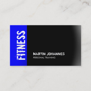 Affärskortet Modern Fitness Sport Blue Grått Visitkort