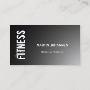 Affärskortet Modern Fitness Sport Grått Visitkort