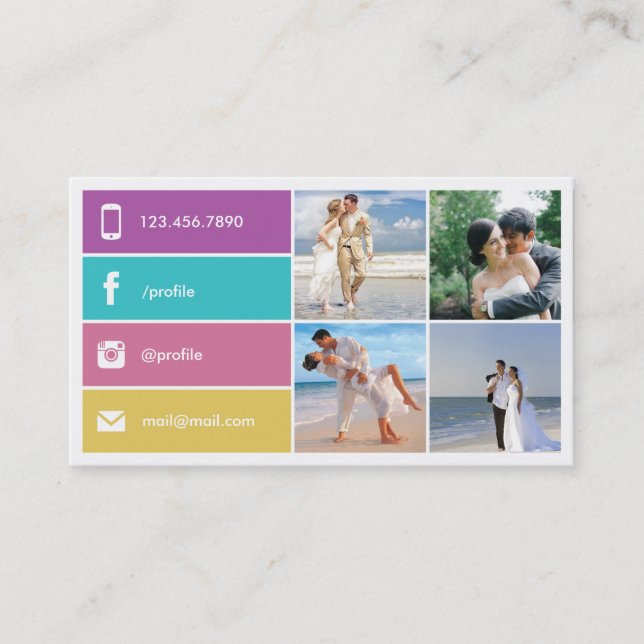 Affärskortet Modern fotografi Visitkort (Framsida)