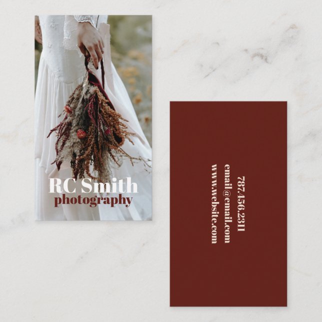 Affärskortet Modern fotoskrivare Visitkort (Fram/baksida)