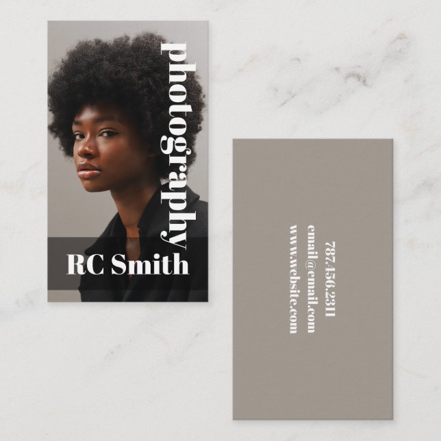 Affärskortet Modern fotoskrivare Visitkort (Fram/baksida)