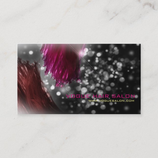 Affärskortet Modern Glitter Gnistra Hair Stylist Visitkort (Framsida)