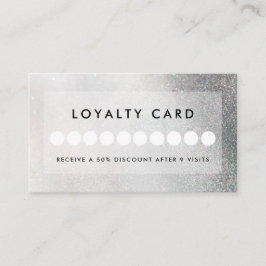 Affärskortet Modern Glitter Salon Loyalty Visitkort