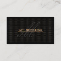 Affärskortet Modern Golden Dots Photography Black
