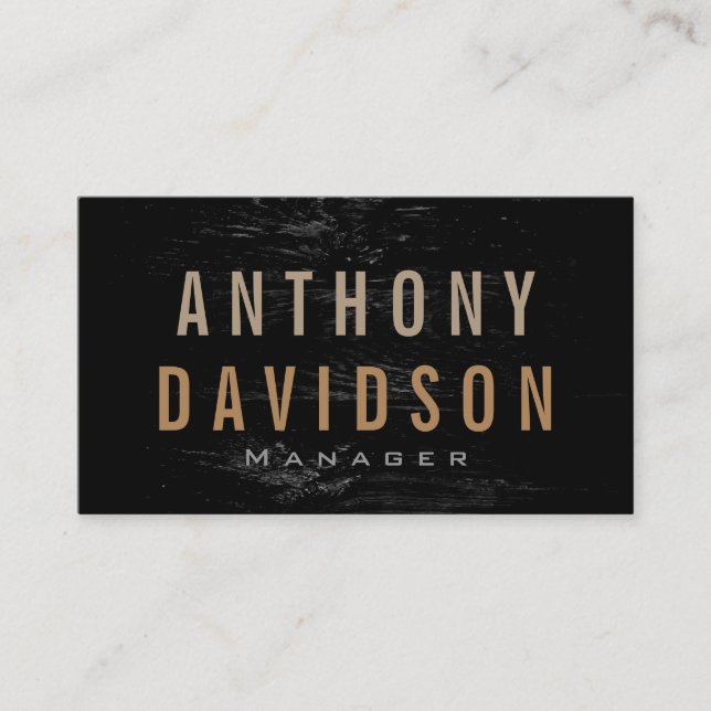 Affärskortet Modern Grått Bold Text Brev Visitkort (Framsida)