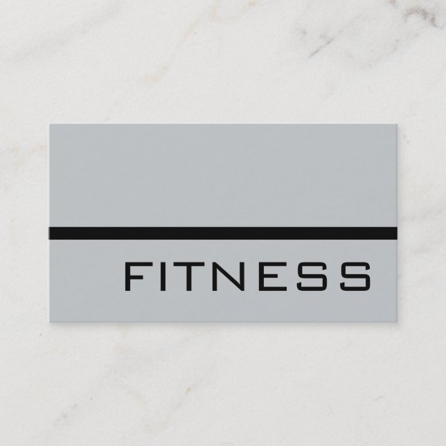 Affärskortet Modern Grått Professionell Fitness Visitkort (Framsida)
