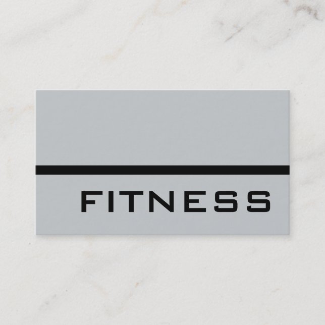 Affärskortet Modern Grått Professionell Fitness Visitkort (Framsida)