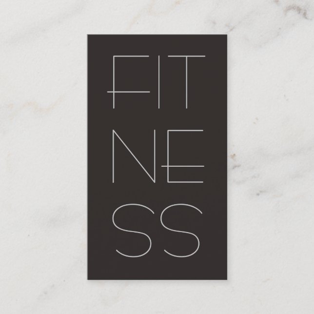 Affärskortet Modern Grått Professionell Fitness Visitkort (Framsida)
