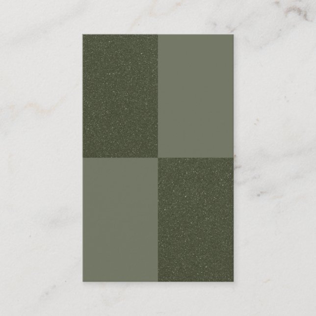 Affärskortet Modern Grönt Grid - Anpassade Visitkort (Framsida)