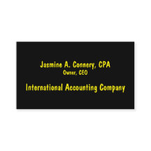 Affärskortet Modern Gult Black