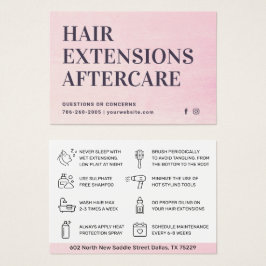 Affärskortet Modern Hair Extensions Aftercare Visitkort