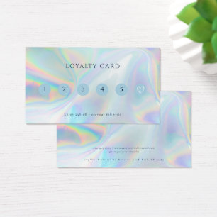 Affärskortet Modern Holografisk makeup Loyalty Visitkort