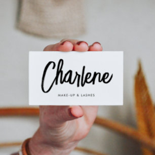 Affärskortet Modern konst för penselskriptkonst Visitkort