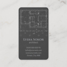 Affärskortet Modern Leather Architect Visitkort