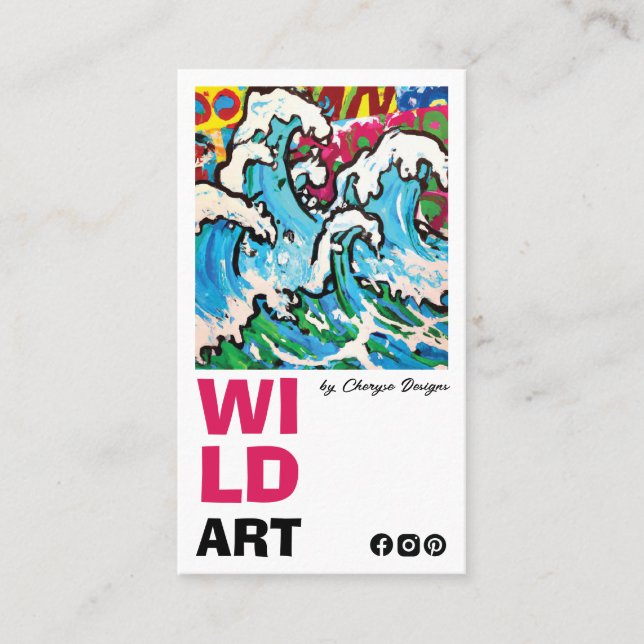 Affärskortet Modern Lodrät Visitkort (Framsida)