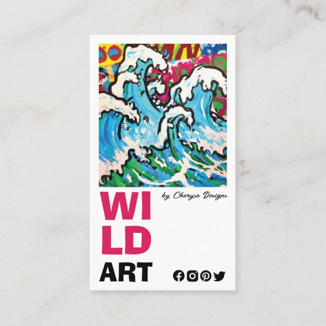 Affärskortet Modern Lodrät Visitkort (Framsida)