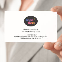 Affärskortet Modern Logotyp QR Code White