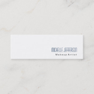 Affärskortet Modern Makeup Artist White Snyggt Mini Visitkort
