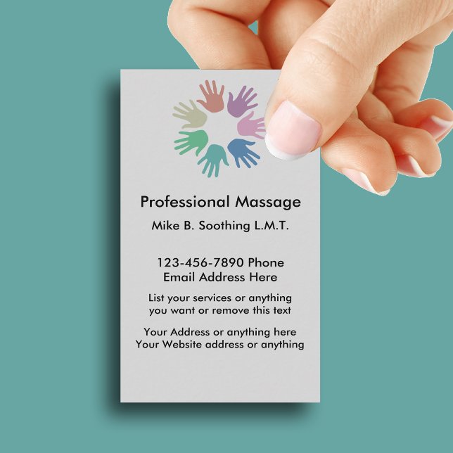 Affärskortet Modern massage Visitkort (Skapare uppladdad)