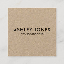 Affärskortet Modern Minimalist QR Kraft