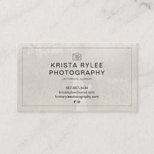 Affärskortet Modern minimalistisk fotografi Visitkort