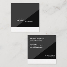 Affärskortet Modern minimalt svart kvadrat Fyrkantigt Visitkort