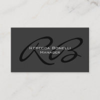 Affärskortet Modern Monogram Professionell Elegant