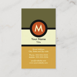 Affärskortet Modern Monogram Visitkort