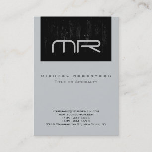 Affärskortet Modern Monogram Wood Effect Rand Visitkort