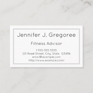 Affärskortet Modern och Elegant Fitness Advisor Visitkort